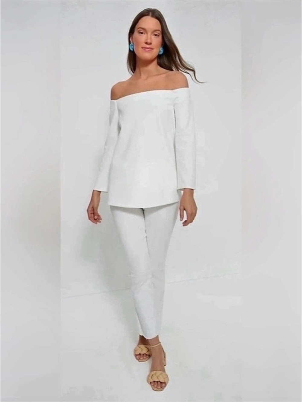 Tuckernuck Off-Shoulder White Blouse